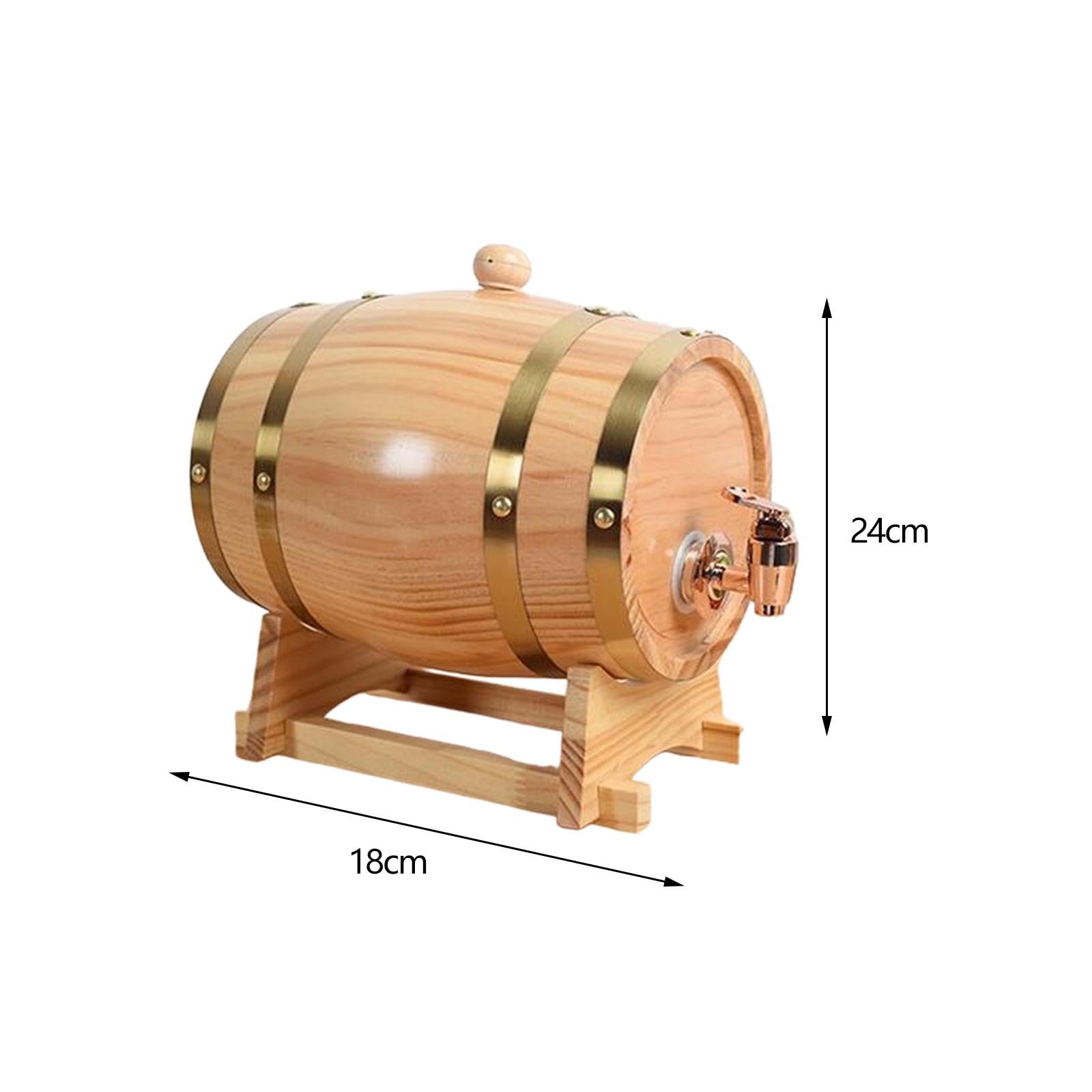 Whiskey-Spender, Holz-Wein-Zubehör, Port-Wein mit Ständer, Alterungs für Wein-Heimdekor-Bar, 1l
