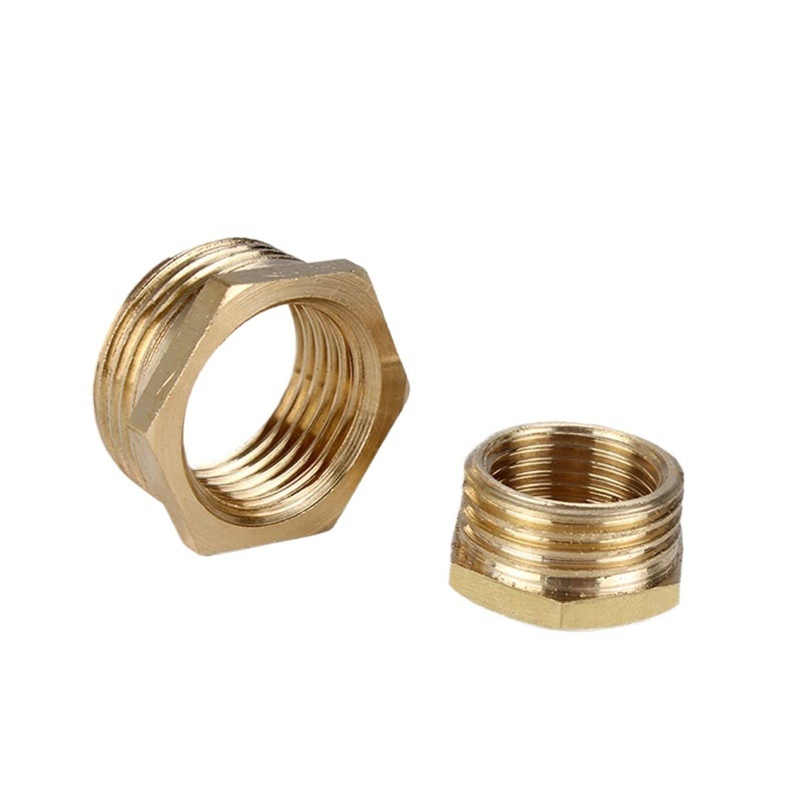 Messing Fitting Reducing Hex Bush Bushing Male to Female Connector Fuel Water Gas Oil 1/8" 1/4" 3/8" 1/2" 3/4" 1" (1-3I4, 1PC)