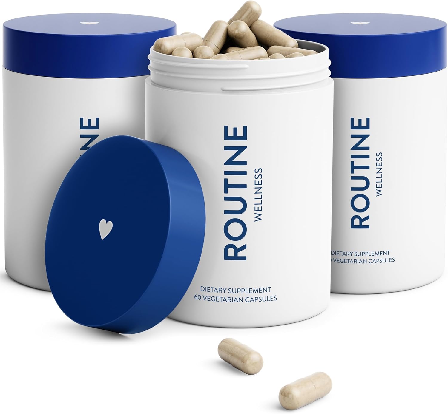 Routine Wellness Hair Growth Supplement – CLINICALLY Tested Thicker, Fuller-Looking Hair Support with Biotin & Key Nutrients, Vegetarian & Gluten-Free Vitamins - 3 Bottles, 90 Day Supply