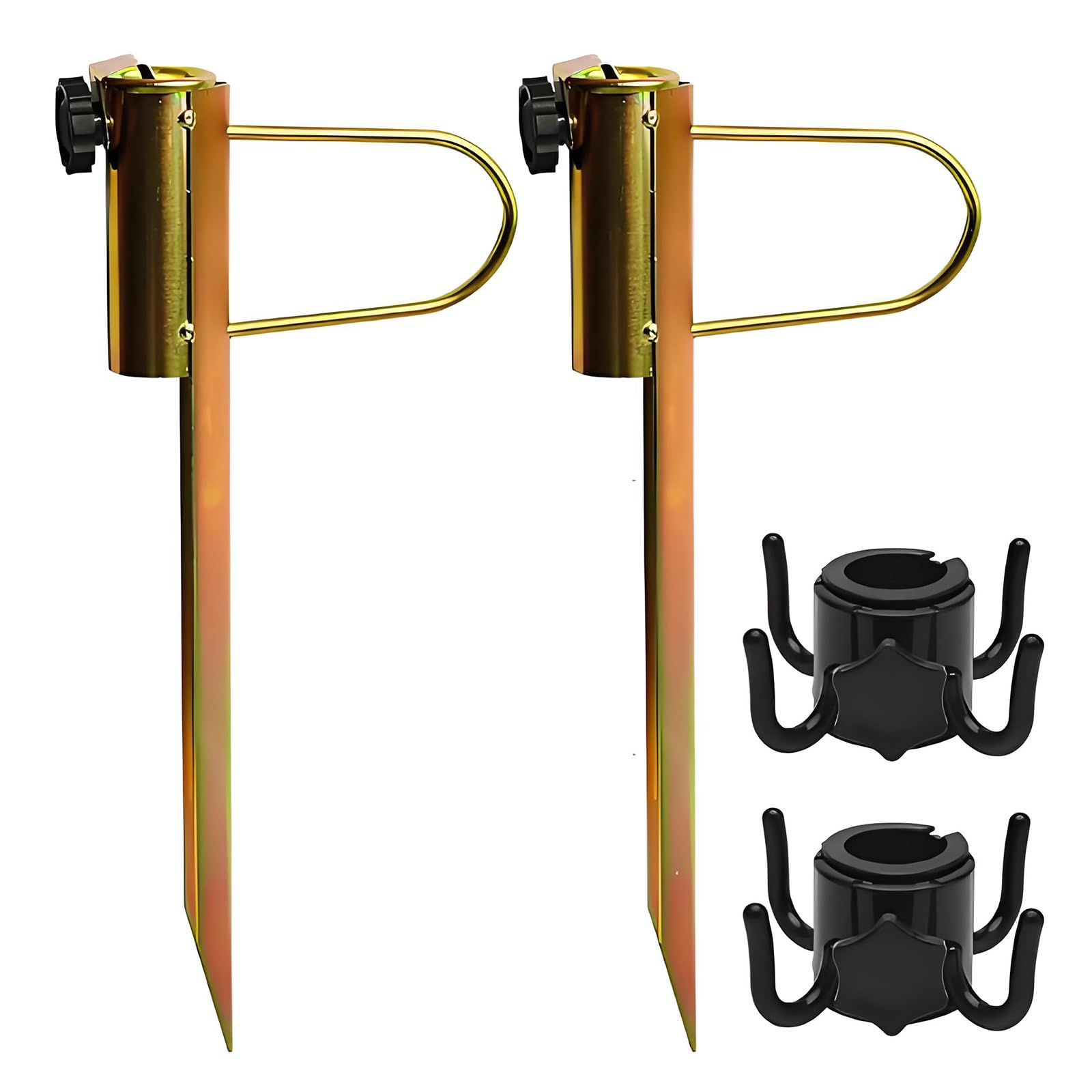 Support de parasol de terrasse en métal, lot de 2 accessoires pour ombrager votre balcon