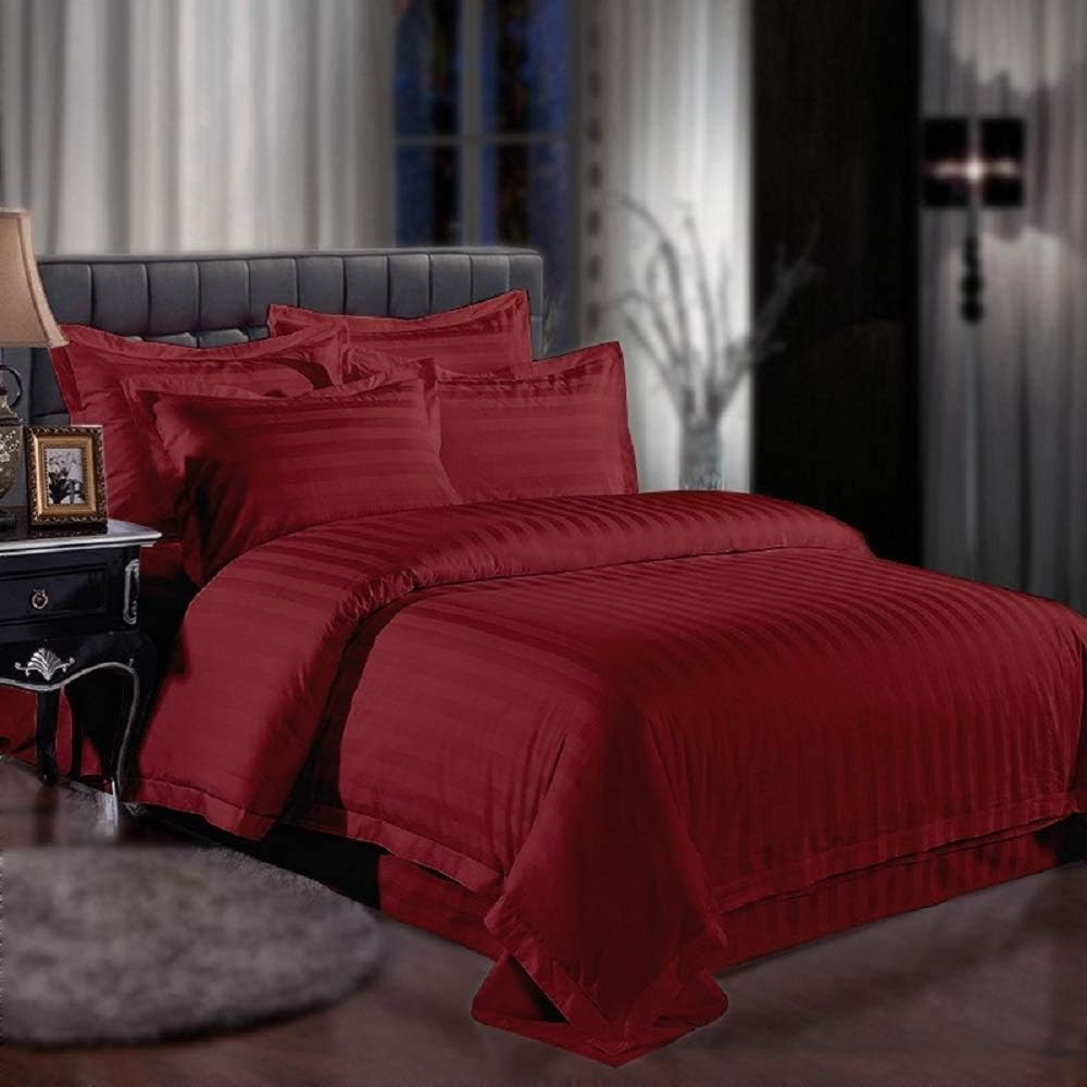 Bansal Yarn Mehrun Microfibre Stripped 1 Double Bedsheet (90” X 100”) with 2 Pillow Covers (17” X 27”)