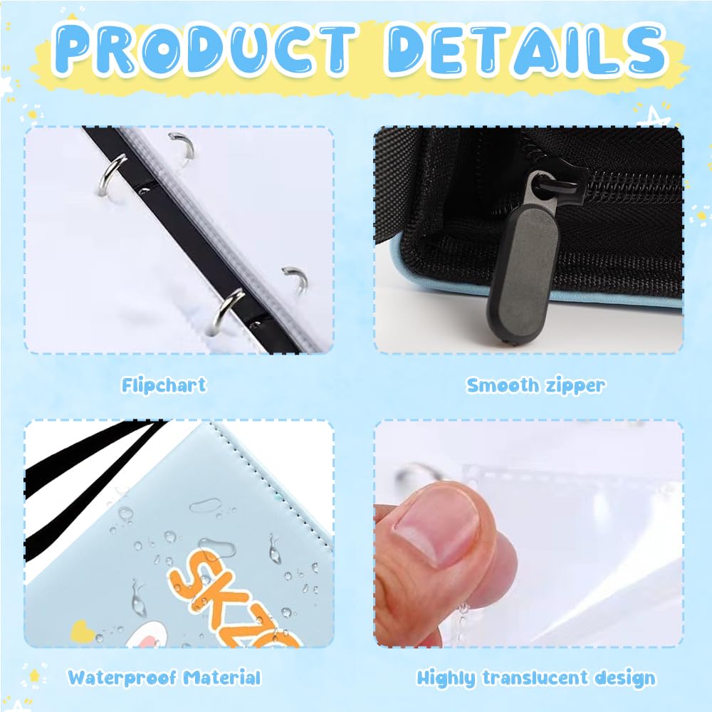 Carpeta De Fotos Kpop Para Stray Kids – Álbum De 400 Bolsillos Con Cremallera, Tamaño 24x18 Cm, Ideal Para Guardar Tarjetas Coleccionables De Skzoo