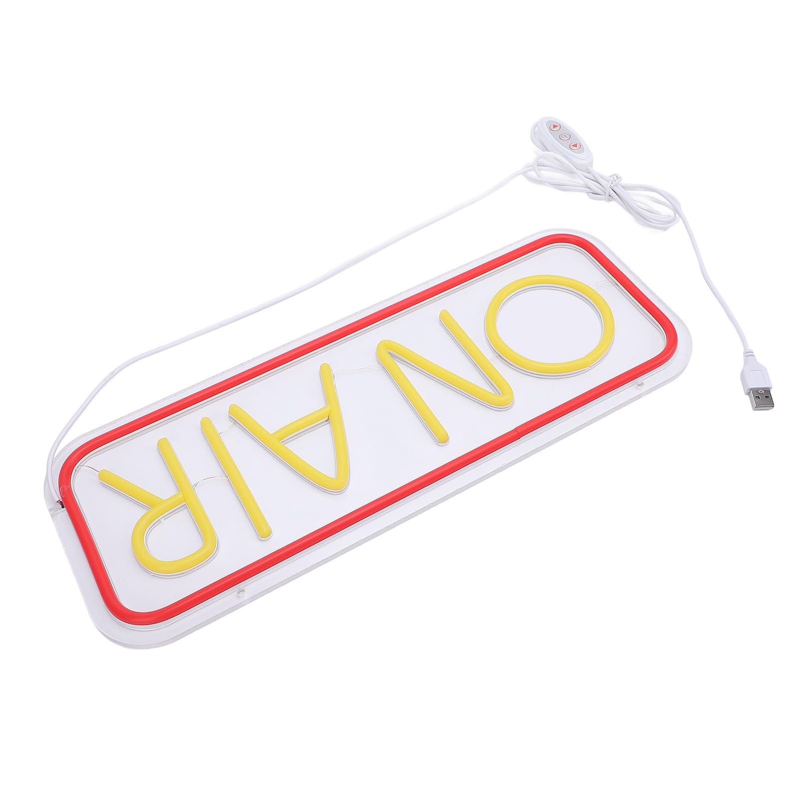 Tangxi Insegna Neon ON AIR, Alimentata USB per Live Streaming | Neon Light Sign with Acrylic Board for Game Room, Studio, Bar Decor, 15.7in