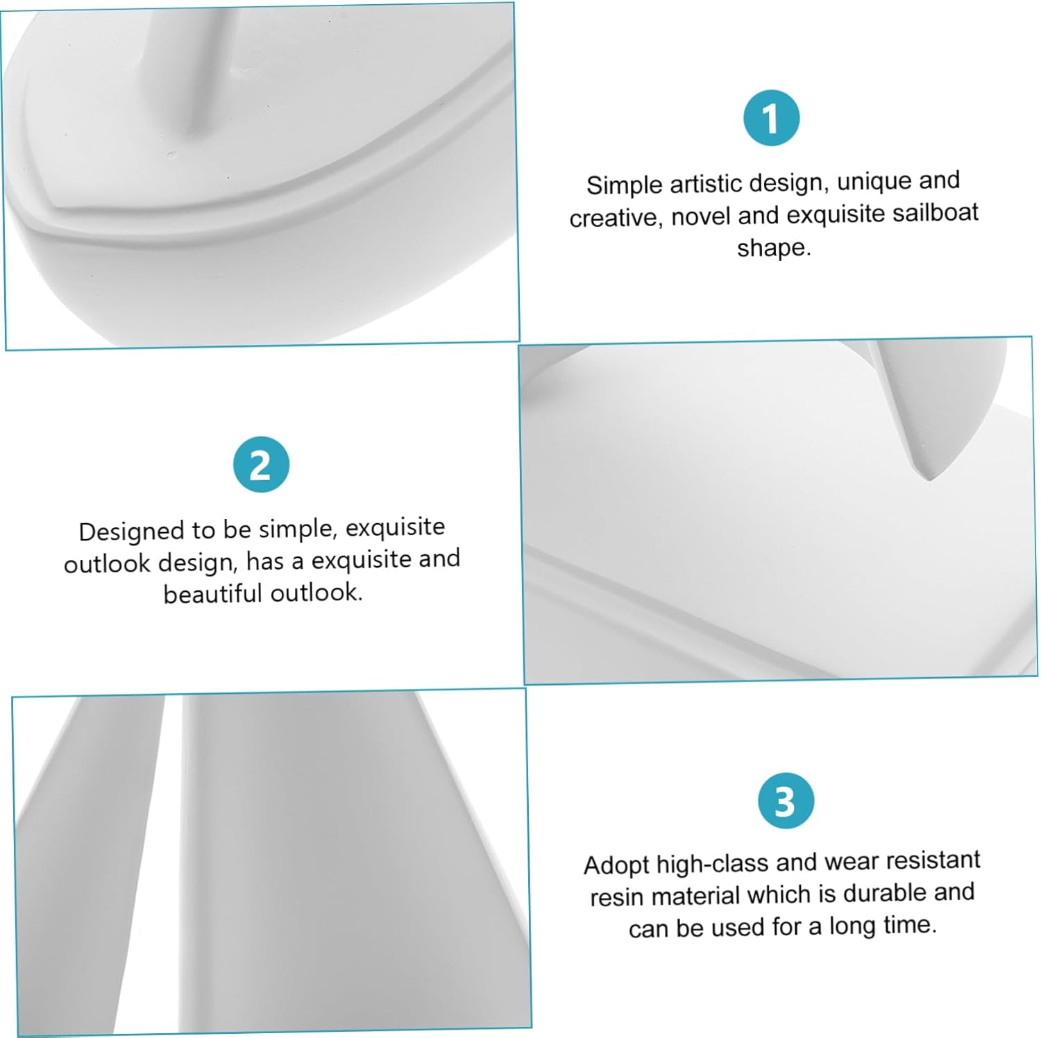 Garneck Pastel Decorative Sailboat Ornament Creative Home Decor for Boat Shape Adornment