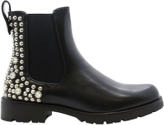 Black studded booties womens Clearance
