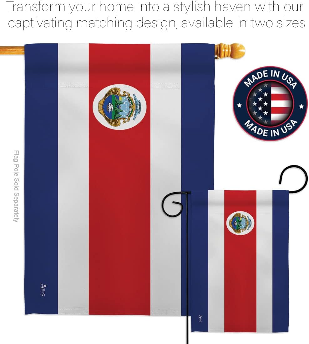 Copa America 2024 Costa Rica Flag Eagle Pole Kit Bandera para Costa Rican Decor Stand Set FIFA Sports Fan Gifts World Cup 2026 Wall Tapestry Football Soccor League Patriotic Decorations Made in USA