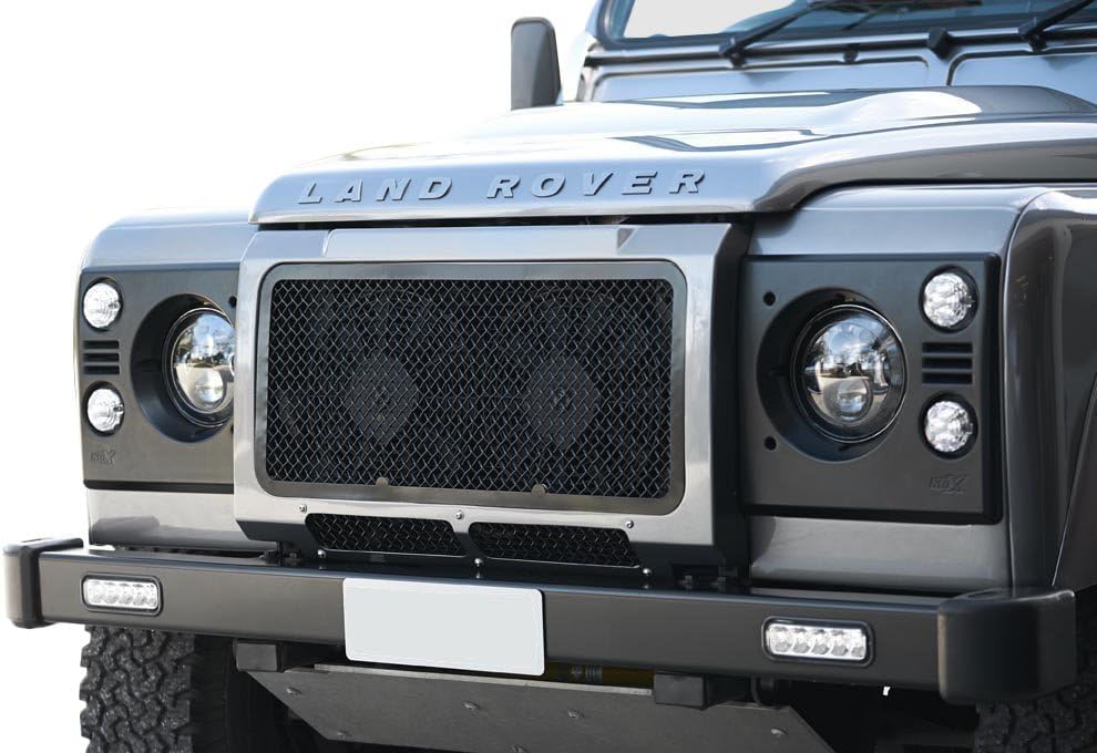 Zunsport Compatible With LandRover Defender Upper Grill - Black finish (2007 onwards)