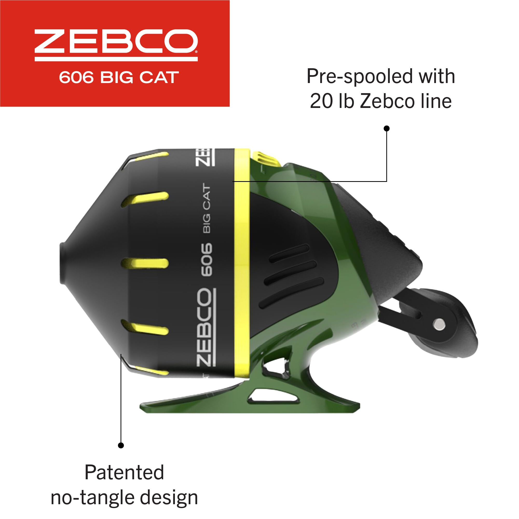 Amazon.com : Zebco 606 Big Cat Spincast Reel and Fishing Rod Combo