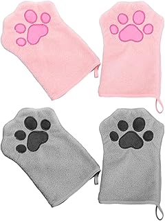 RELKLYU 2 Paar Handtücher Im Haustierhandschuh, Absorbierende Handtücher, Haustierhandtücher, Haustierbadevorräte, Weiche Haustierhandtücher. product image