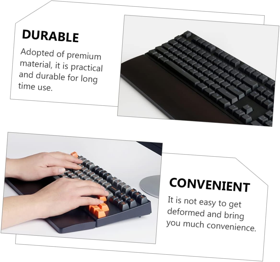 Ergonomic Wooden Wrist Rest for Keyboard Comfortable Solid Support to Relieve Wrist Fatigue for Home Office and Gaming Use