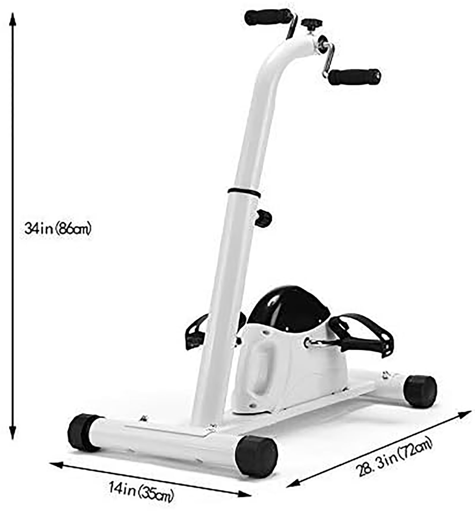 CEEBUS Pedal Exerciser, Hand Arm Leg & Knee Recovery Medical Peddler - Adjustable Fitness Rehab Equipment for Seniors, Elderly - Home Pedal Exercise Bike for Total Body, kk852