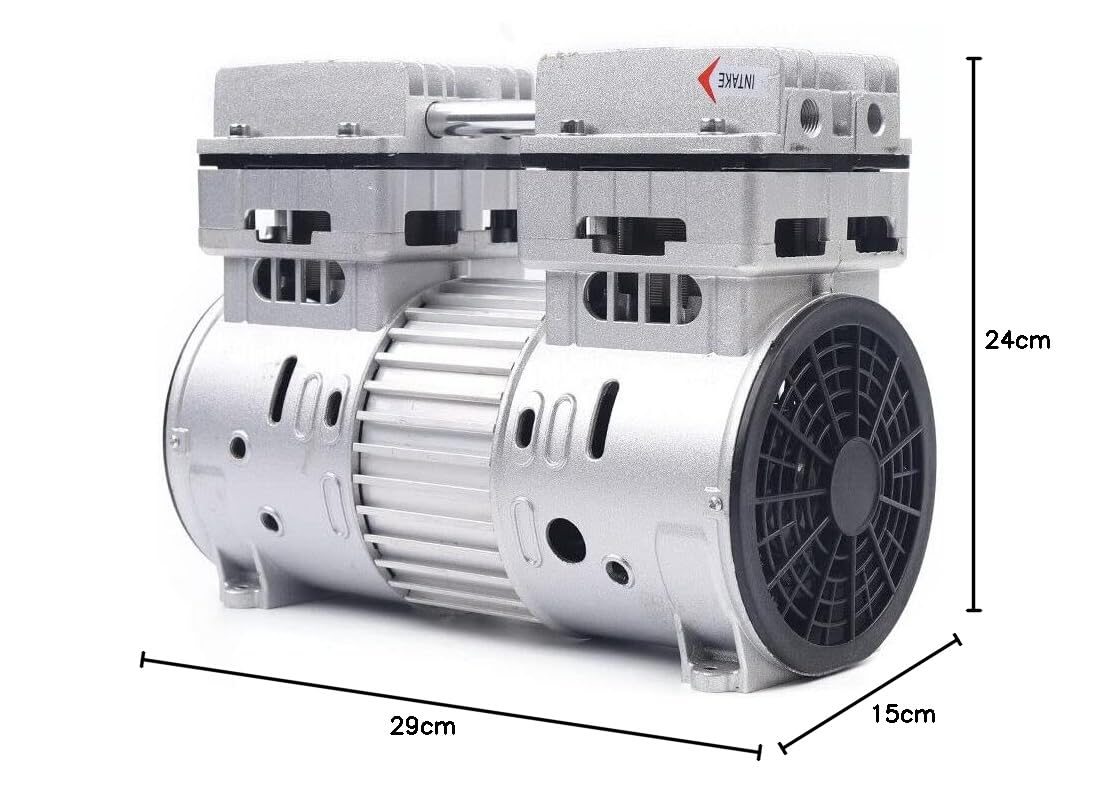 Compresor de aire sin aceite de 750 W, compresor de aire comprimido silencioso con motor de cobre para compresores médicos, compresores de aire acondicionado, compresores de inflado de neumáticos, 145