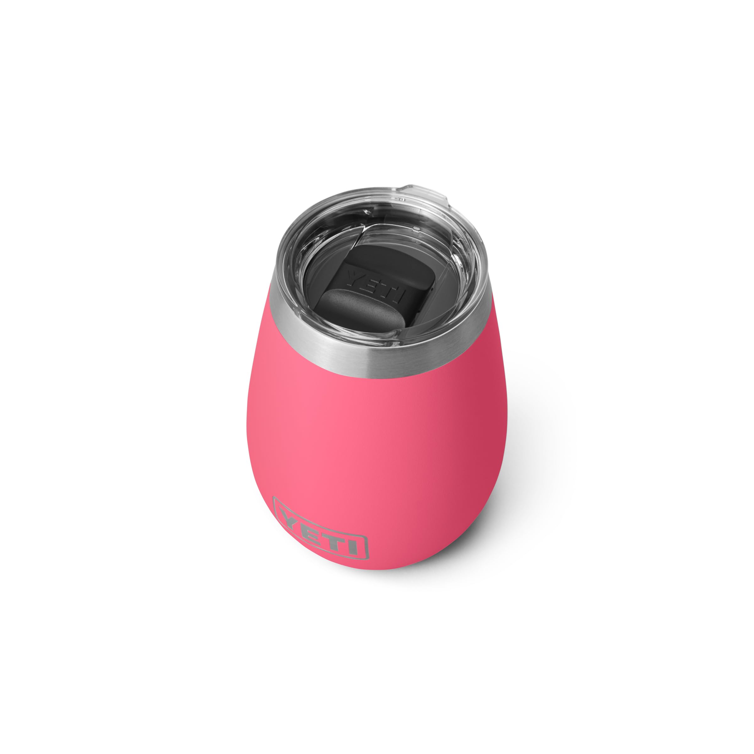 YETI Rambler Wine Tumbler, Vacuum Insulated Stainless Steel Tumbler with Magslider Lid, Tropical Pink, 10 oz (295 ml)