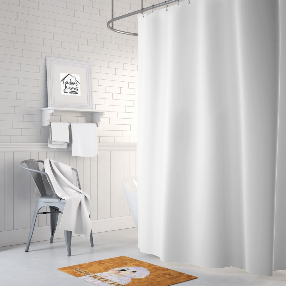 Caroline's Treasures SS4898RUG Puppy Cut Maltese Wipe your Paws Machine Washable Memory Foam Mat, Bathroom Rug, Non-Slip Bath Mat, Durable Thick Washable Rugs for Kitchen, Bathroom Quick Dry, Decorati