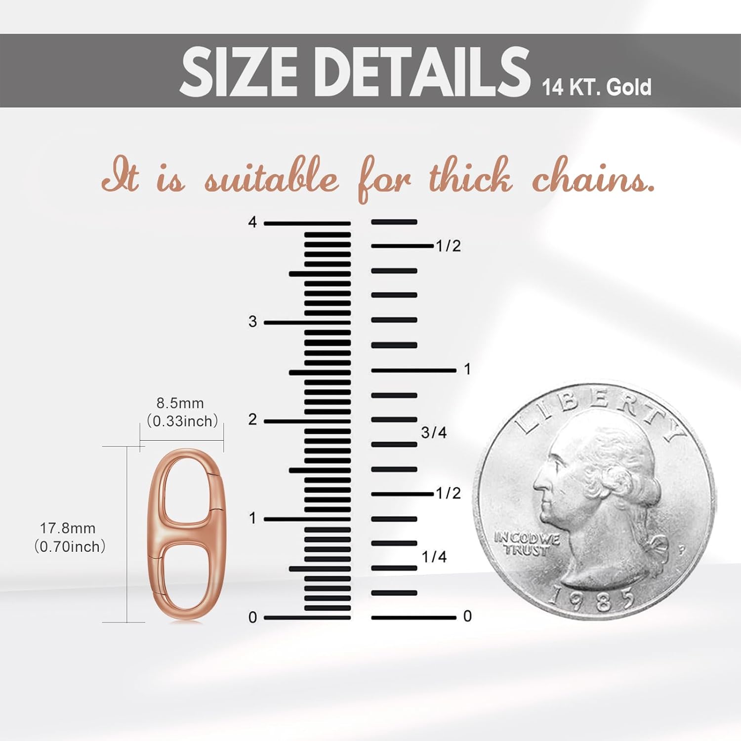 14K Yellow Gold Clasp for DIY Necklace Bracelet Jewelry Making, Lobster Clasp Extender Necklace Clasp Connector Bracelet Extension(Style 21) - Image 3