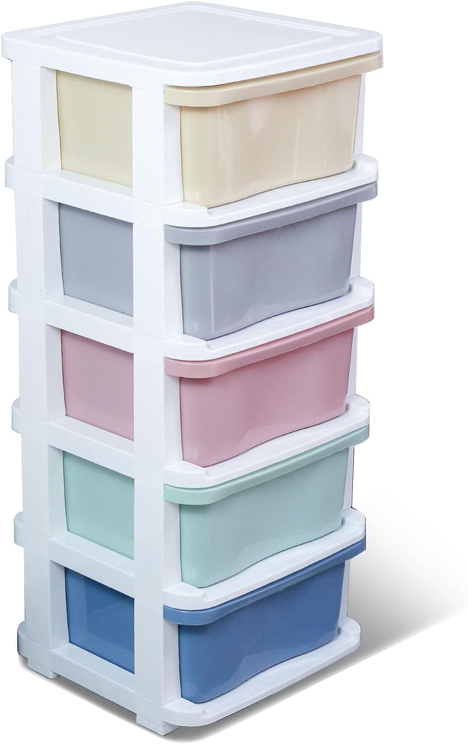 Silk Route 5-Layer Plastic Drawer Storage Organizer with Wheels, 35 cm ...