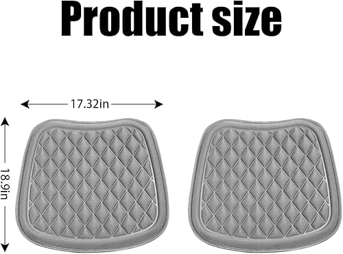 Miniatura 8 de Fundas de asiento de automóvil, paquete de 2 almohadillas transpirables antideslizantes para asiento inferior, universales para cuatro estaciones,