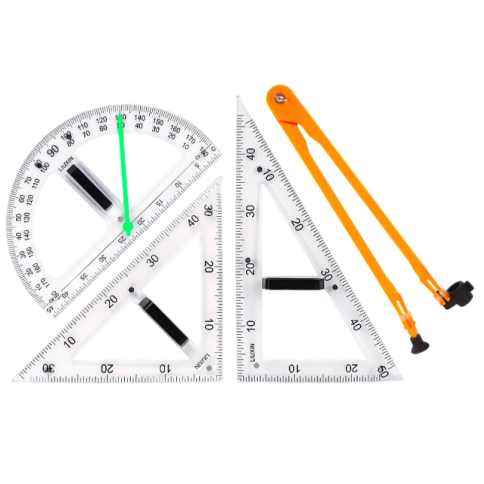 Gralara 4 Piè Jeu D'outils Géométrie Magnétique Traparent Règles Équerres Démotration Gran Taille Équerre Pédagogique