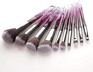 10pcs Crystal Diamond Makeup Brushes Set Foun...