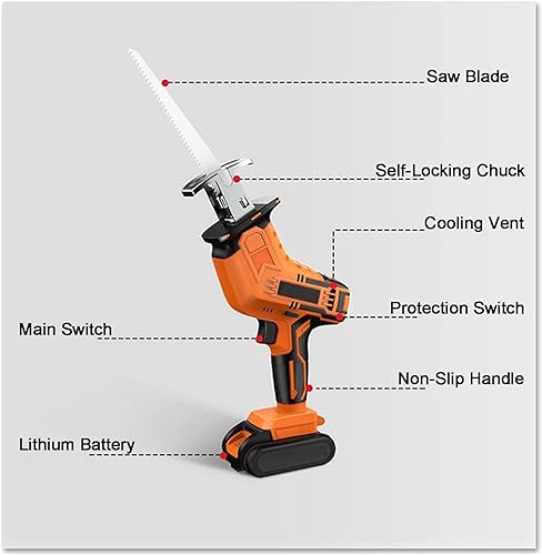 Miniatura 6 de Sierra de hueso Inalámbrica,Carniceros eléctricos para el hogar comercial,Máquina de sierra de hueso de mano profesional,Máquina multifuncional