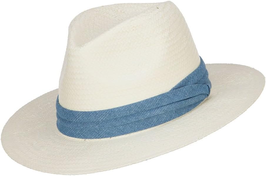 MG Toyo Fedora Hat with Color Band