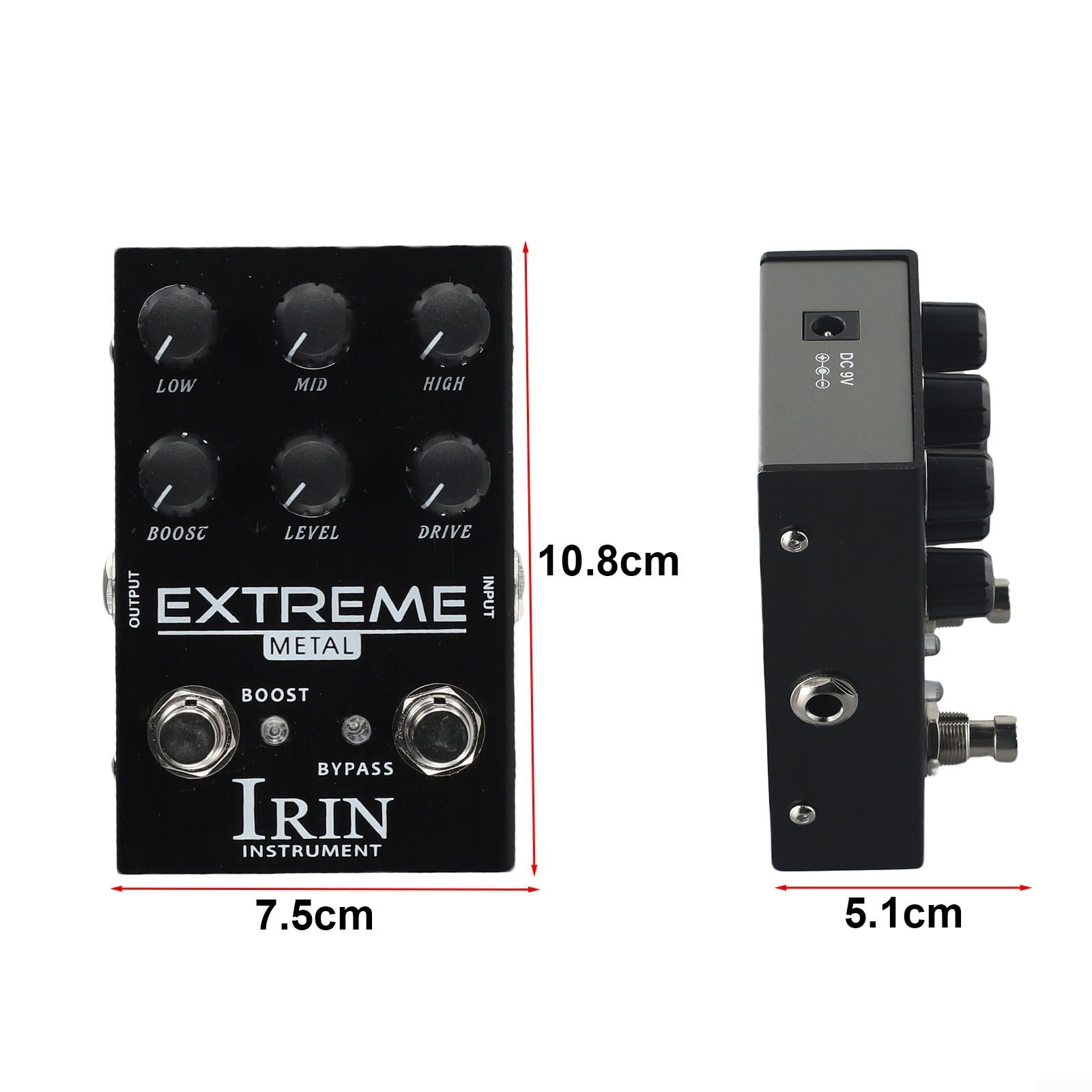 10-Segment EQ Overdrive Pedal Gain Level Control(A)