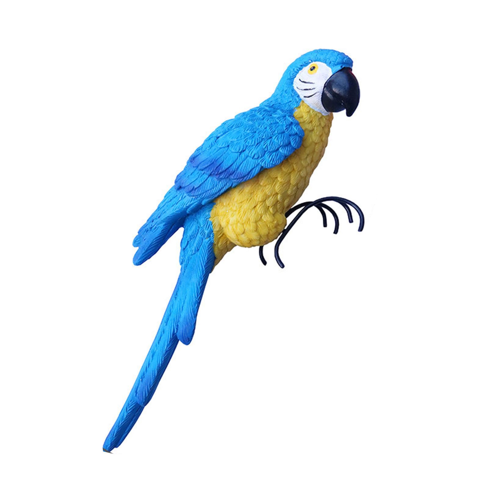 YXCQHZM Parrot Figure Plant Pot Hanger - Resin Parrot Planter Pot Hanger Decorations - for Garden Yard Balcony (blue)