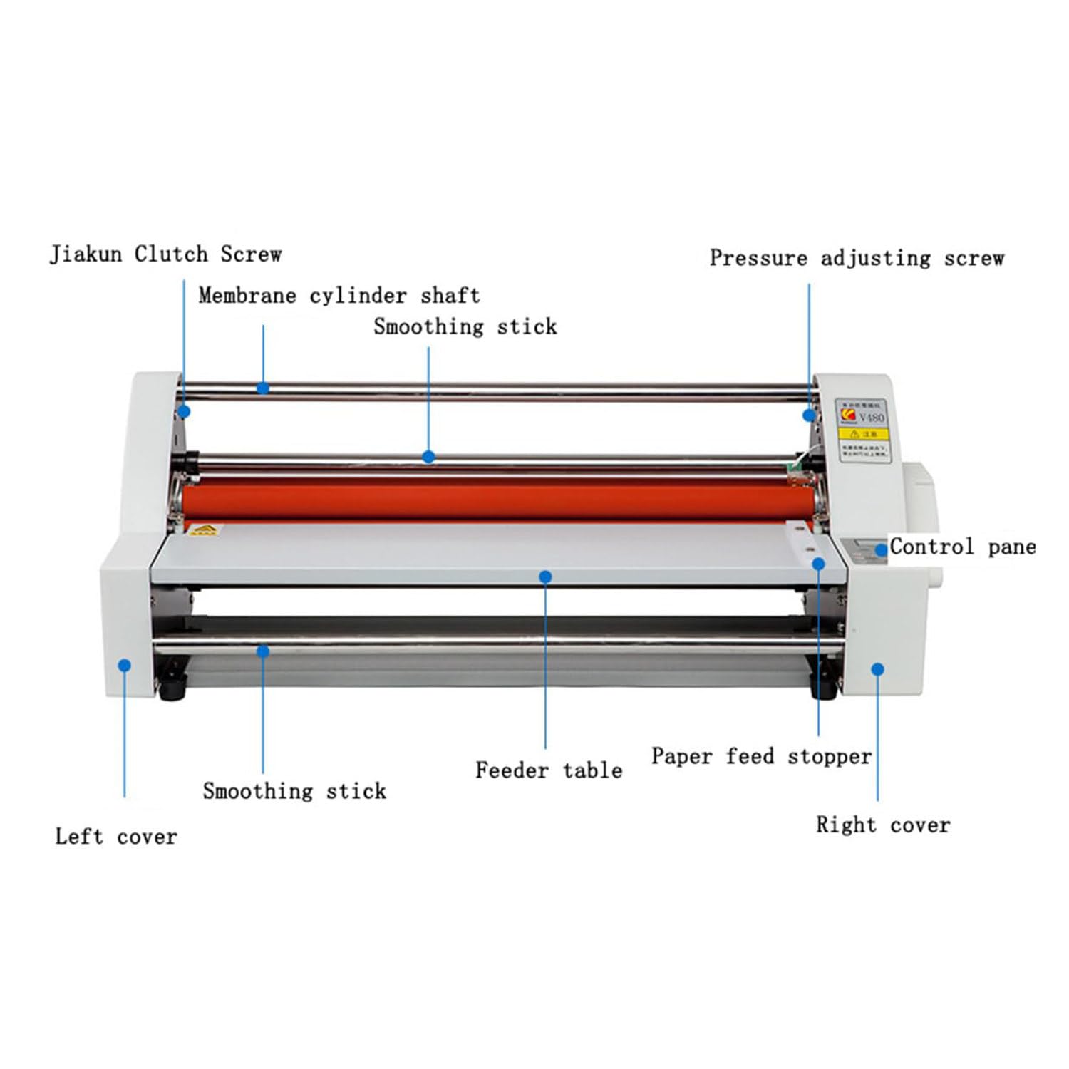 Laminatrice per Rotoli a Freddo Caldo Macchina per laminazione su Un Lato e su Due Lati con Display Digitale velocità Regolabile Temperatura 0-180 ℃ Regolata 700 W 450mm
