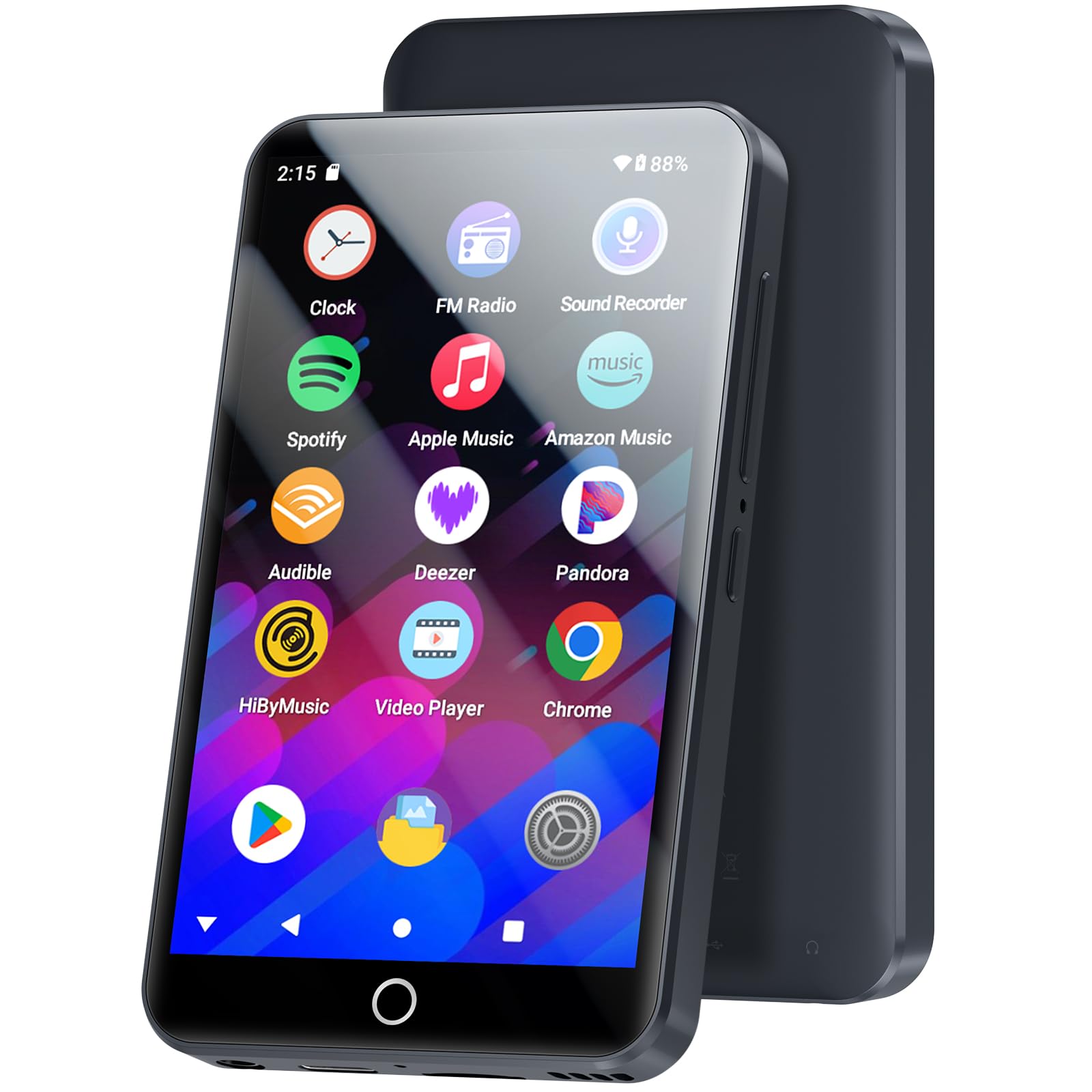 MECHEN 96 Go Lecteur MP3 Android WiFi Bluetooth Écran Tactile 4 Pouces Batterie 2000mAh 1 To Extensible