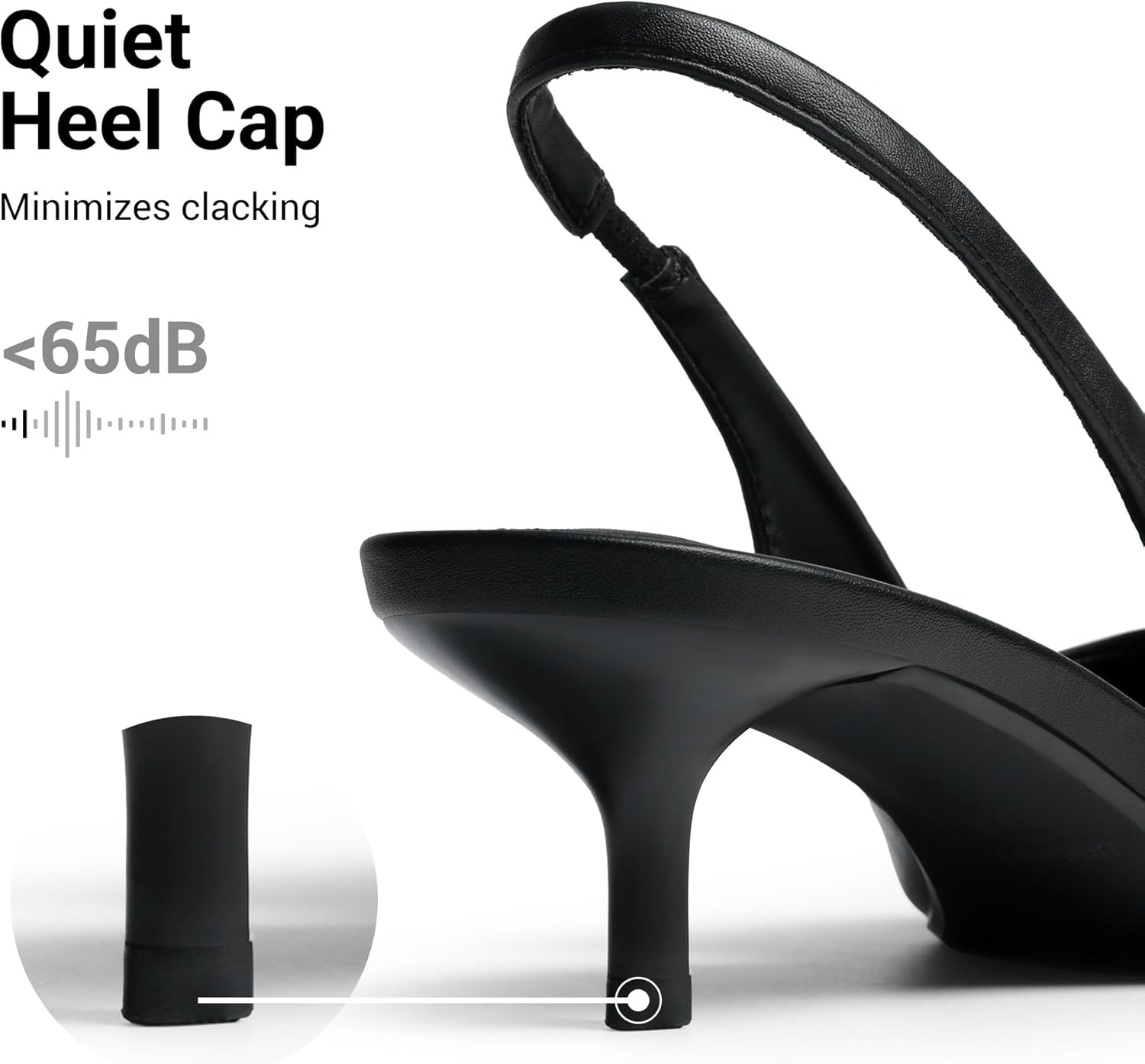 DREAM PAIRS Women's Kitten Heels Slingback Low Closed Toe Comfortable Pumps Pointed Toe Wedding Party Elegant Dress Shoes - Image 7