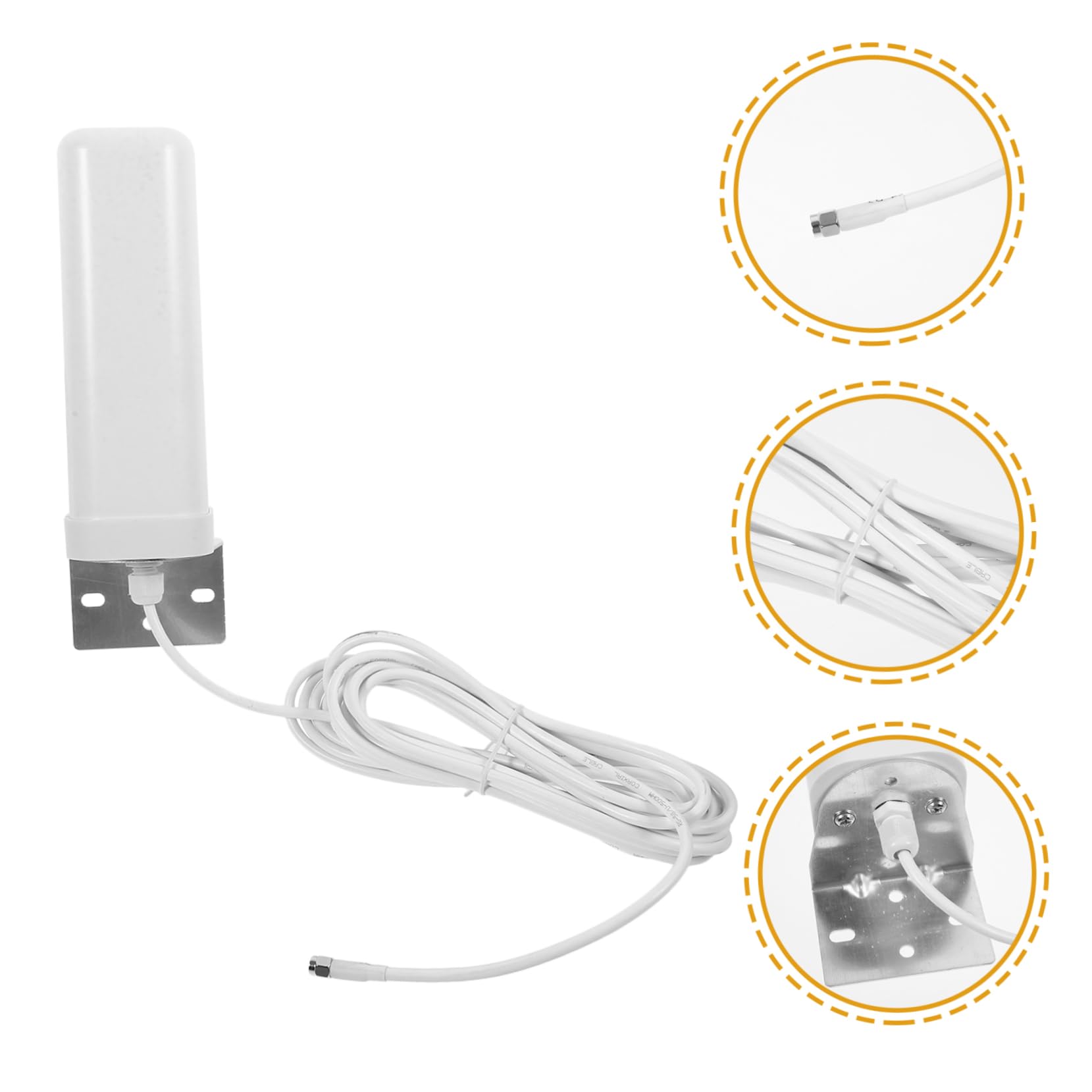 Antenne pour Plastique en Métal Intérieur et Usage Extérieur Omnidirectionnelle 3g 4g Support Pleine Fréquence Transmission Stable du Signal Extérieure