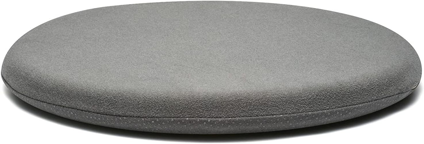 Bar Stool Cushions Round 18 Inch Memory Foam Seat Cushion Non Slip Cushion Cover Japanese Style Tatami Kitchen, Home, Office Chair Pads with Zipper Washable (Light grey, 18X1.6 inch)