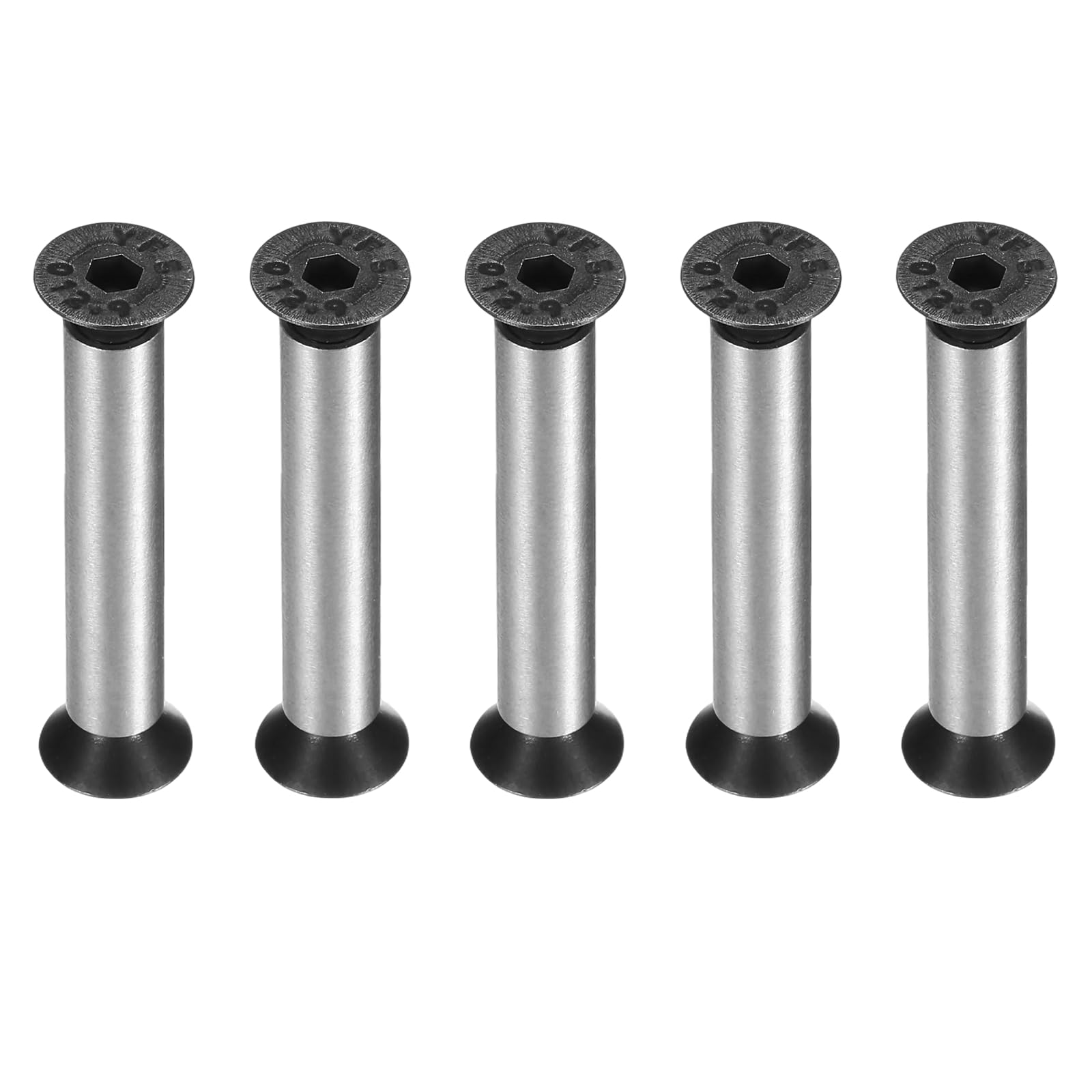 sourcing map 5pcs Knife Handle Screws 5x35mm Hex Sink Head Metal Pocket Knife Pivot Pin