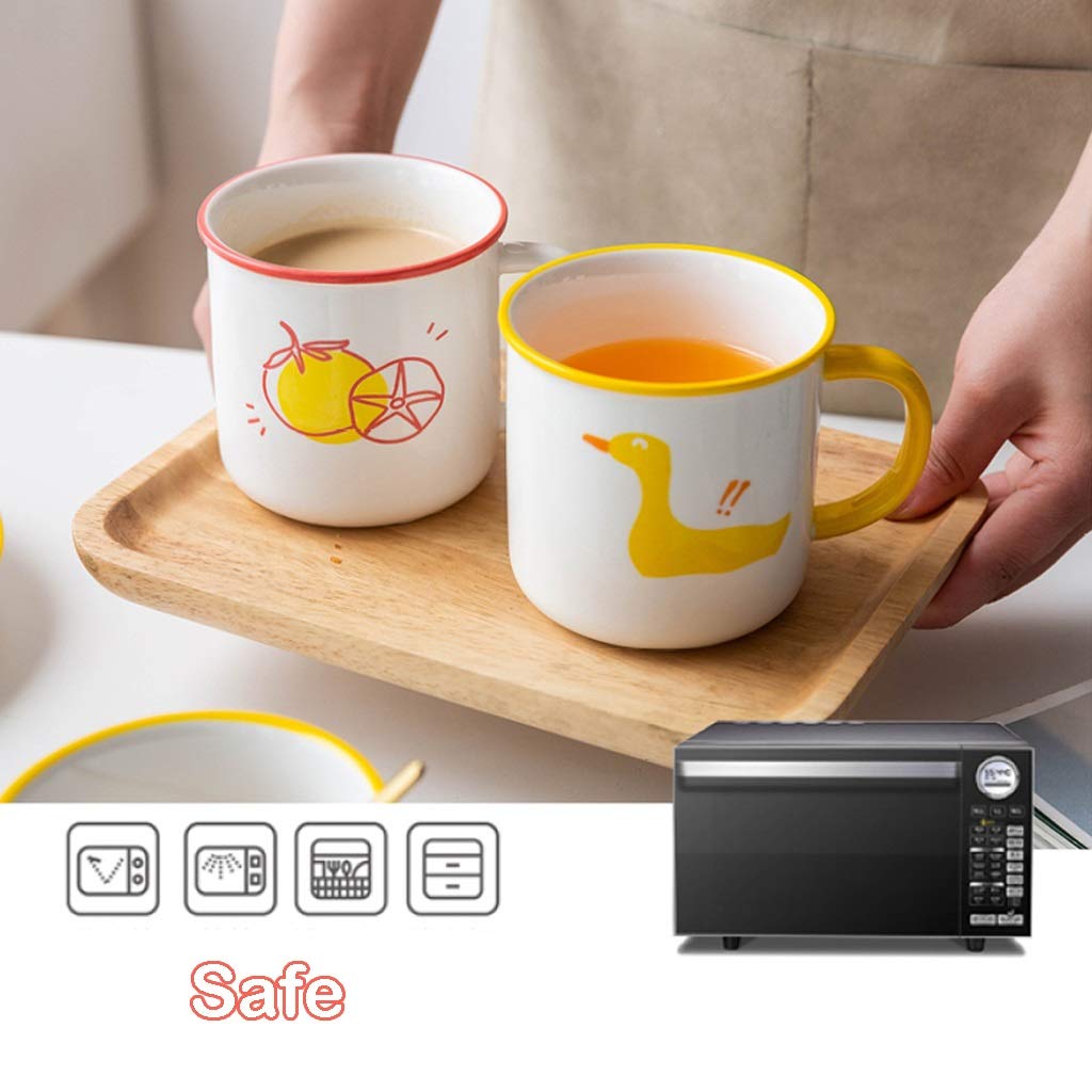 Kaffeetasse Keramik-Kaffeetasse mit Henkel Bedruckte Tassen Einfache kreative Wasser-/Milch-/Tee-/Lattee-Tassen (B)