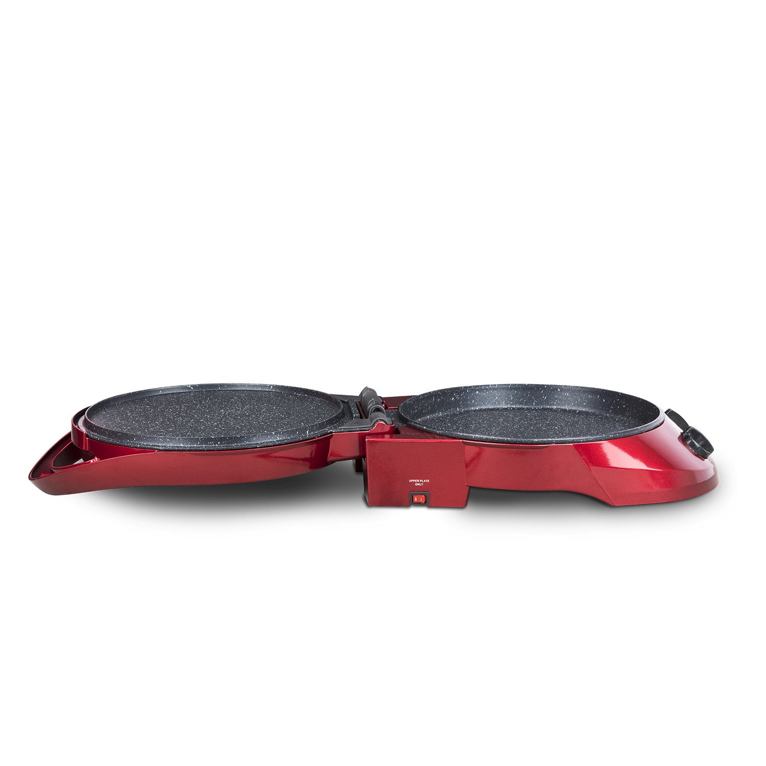 H.Koenig Appareil à Tarte Express TRT180, Multicuiseur, Quiche Tartelette Pizza, Tart Maker sur Table, 2 plaques Plancha Grill Four, Thermostat Réglable 210°C, Ouverture 105-180°, 9 Moules à tarte