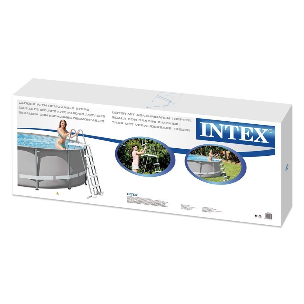 Intex 28063 Échelle pour Bassin de 132 cm avec Plateforme