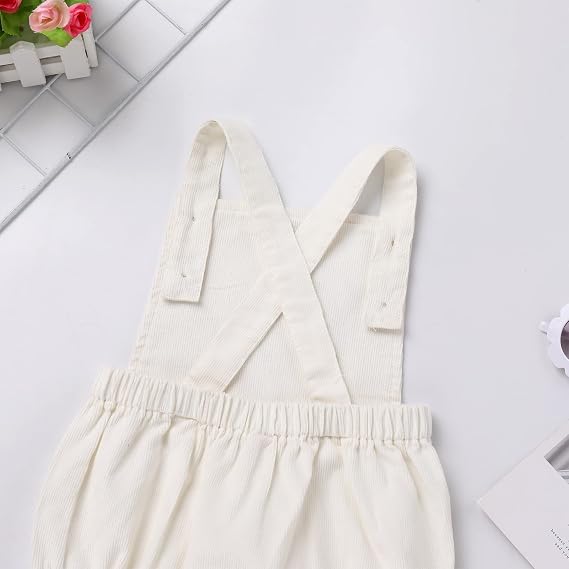 Baby Boys Girls 1st Birthday Outfit Boho Corduroy Romper Backless Overall First Birthday Cake Smash Photoshoot Outfit