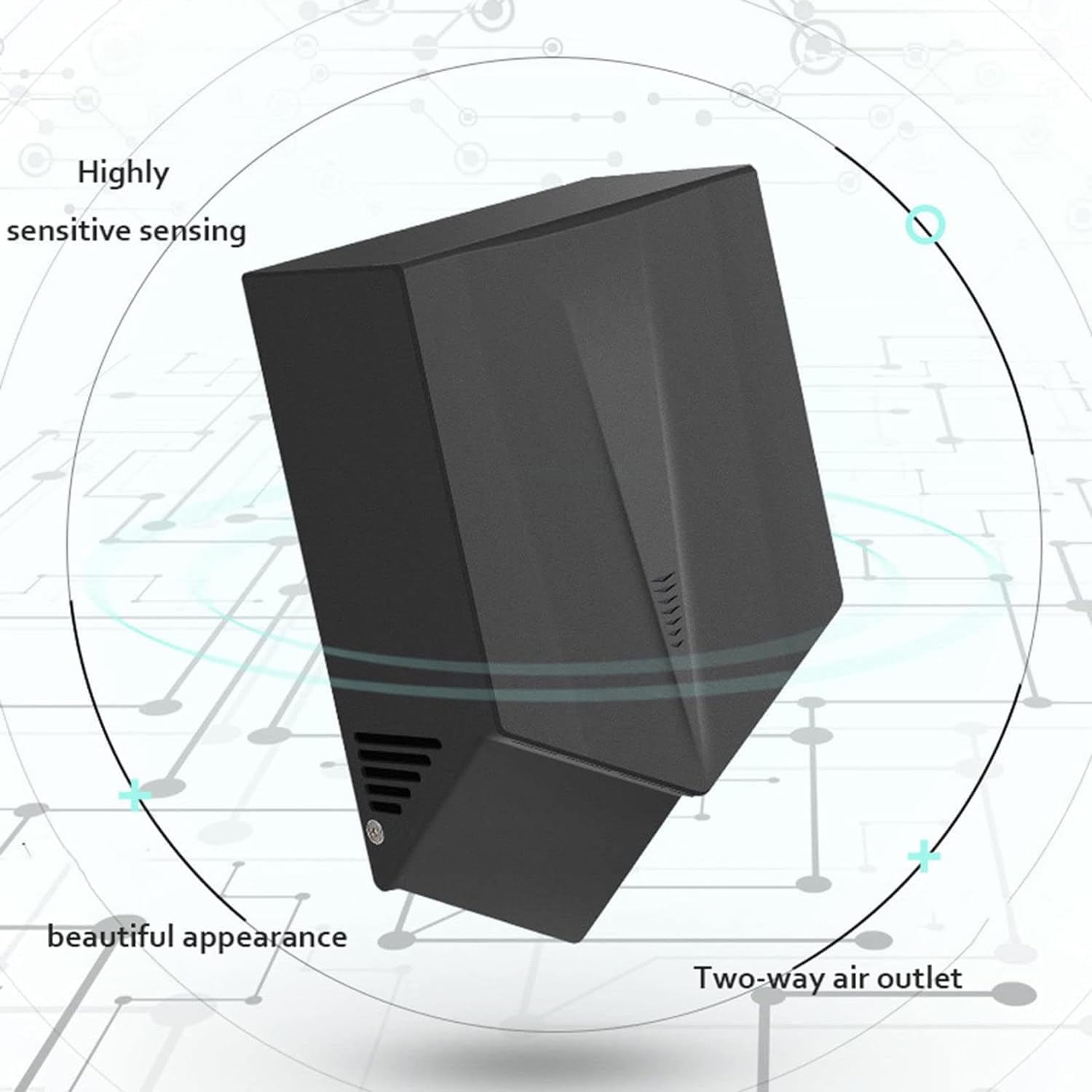 ミニ 自動電動ハンドドライヤー、6～10秒で乾くハンドドライヤー