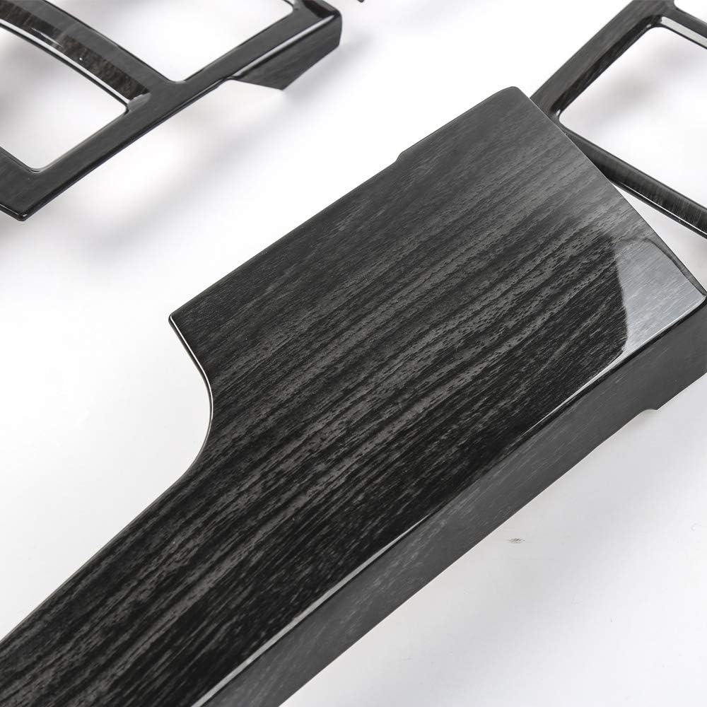 Voodonala Center Console Dash Air Conditioning Vent Panel Cover Trim Compatible with Ford F150 Interior Accessories 2015-2020 (Black Wood Grain)