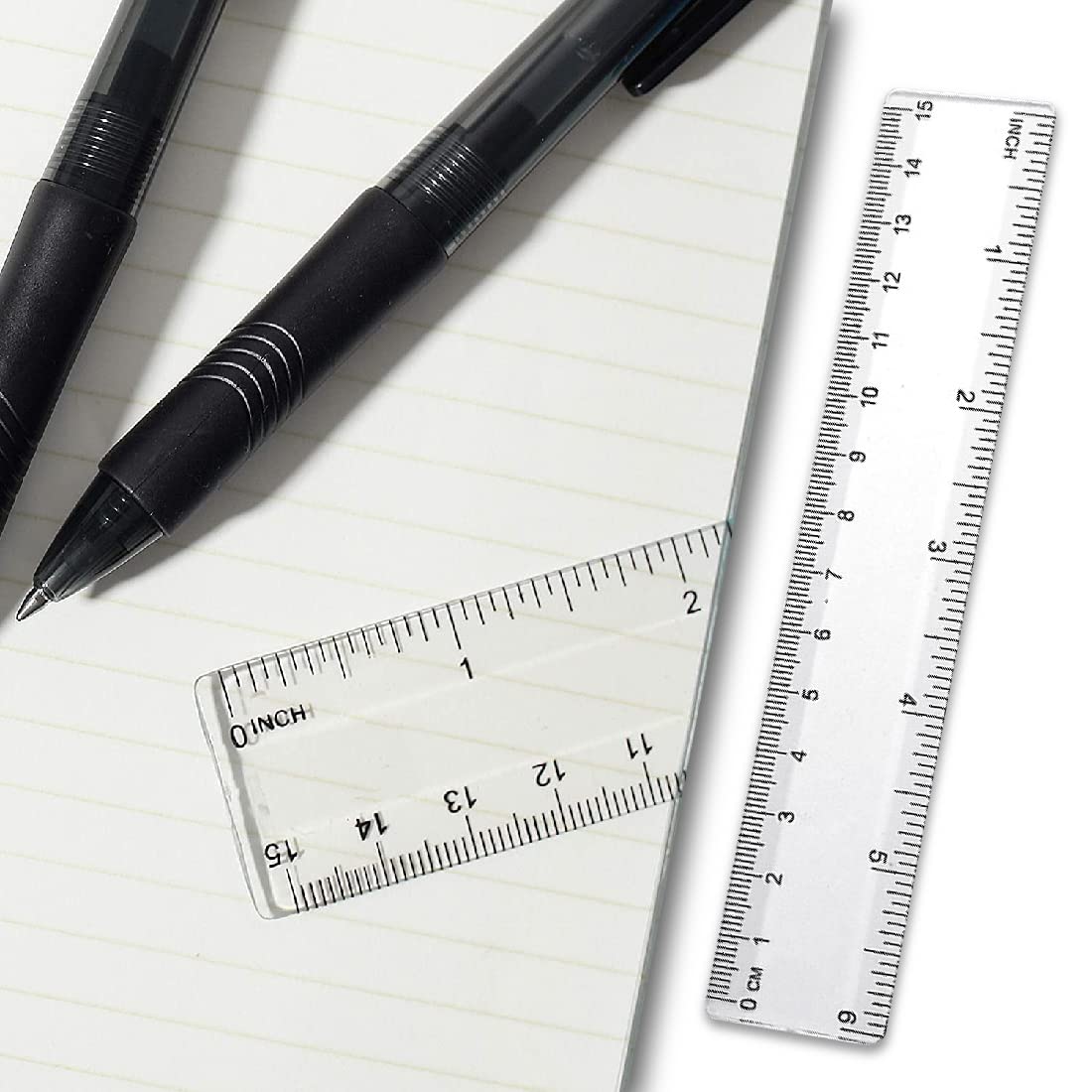 8 Righelli Di Plastica 20cm Trasparenti - Con Scale Metrica E Pollici - Per Scuola E Ufficio - Foto 5