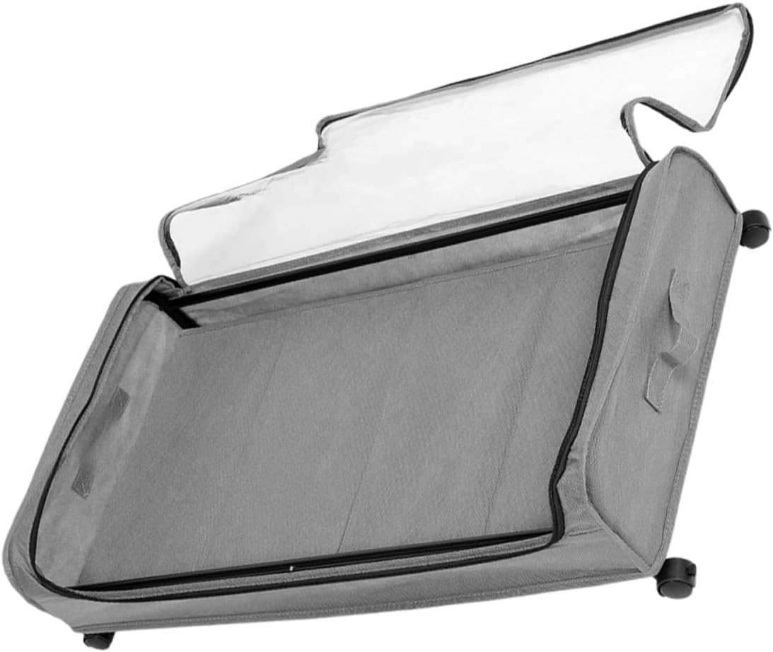 Zerodeko Under Bed Storage Box with Wheels Capacity Organizer for Clothes Quilts Dustproof Storage Bin with Practical Design Compact Easy to Clean Transparent Lid