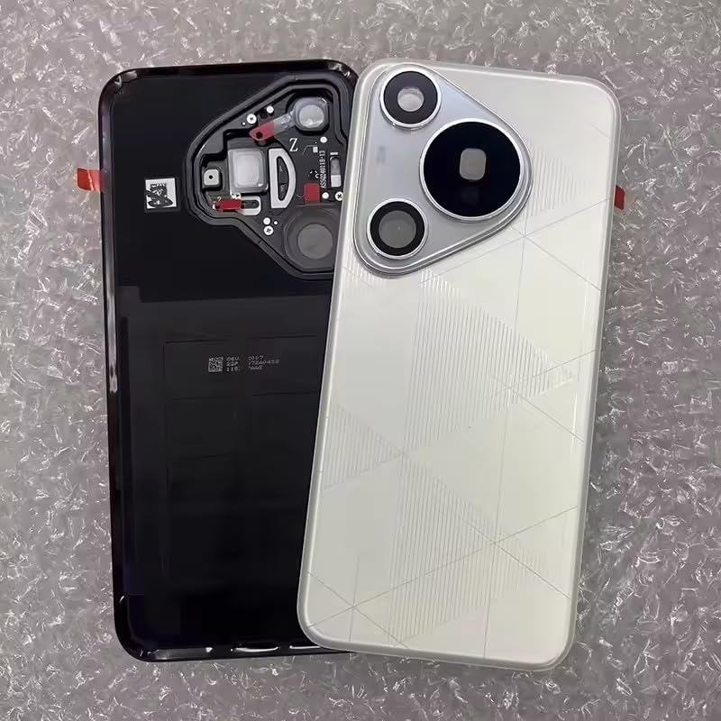 SHOWGOOD Back Cover for Huawei Pura 70 Pro Plus Housing Lid Battery Rear Case + Camera Frame Glass Lens + Adhesive Chassis ﻿ (White)