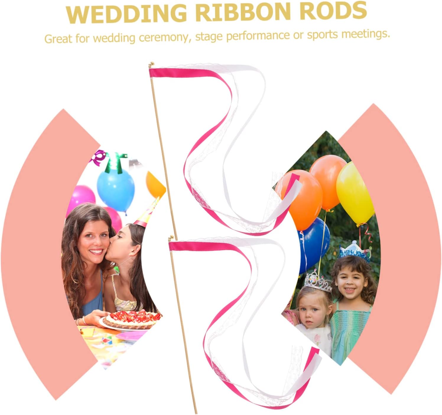 jojofuny 50pcs Bells for Wedding Decorations Party Streamers Cheerleading Events and Celebrations Fairy Sticks for Joyful Occasions