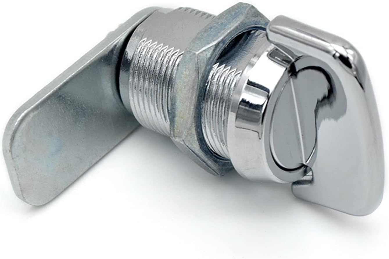 Thumb Operated Offset Cam Lock Zinc Alloy Chrome Finish for Box Cupboard Locker Yacht Car Bathroom Window Hardware 1Pcs