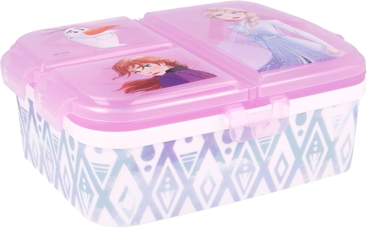 Frozen 2 XL Multi Compartment Rectangular Lunch Food Box Container, BPA Free