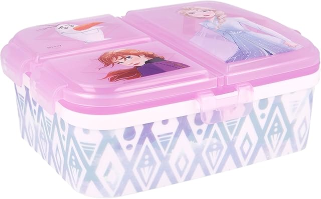Frozen 2 XL Multi Compartment Rectangular Lunch Food Box Container, BPA Free