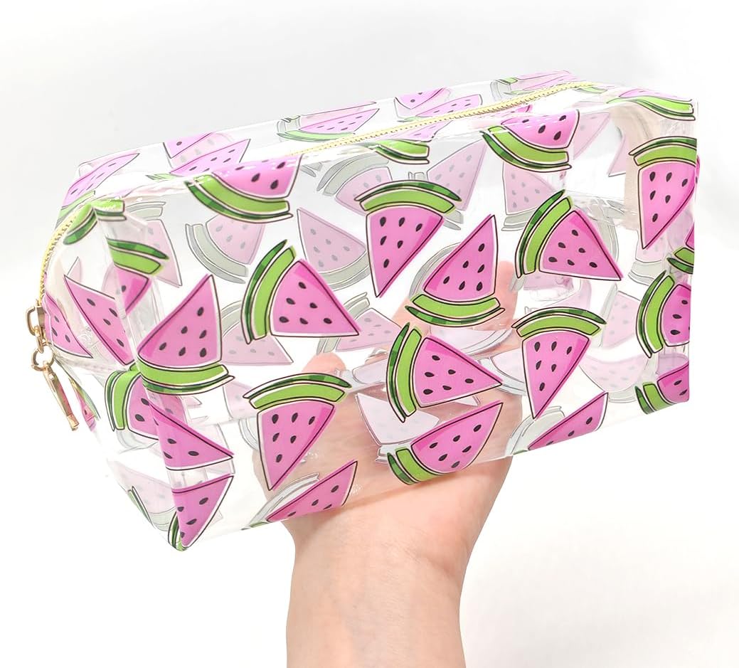 Small Cosmetic Bag Clear Makeup Bag Travel Make Up Organizer Case Women Printed Waterproof Toiletry Bag Square Pouch for Transparen Purse for Cute Pouch - Image 5