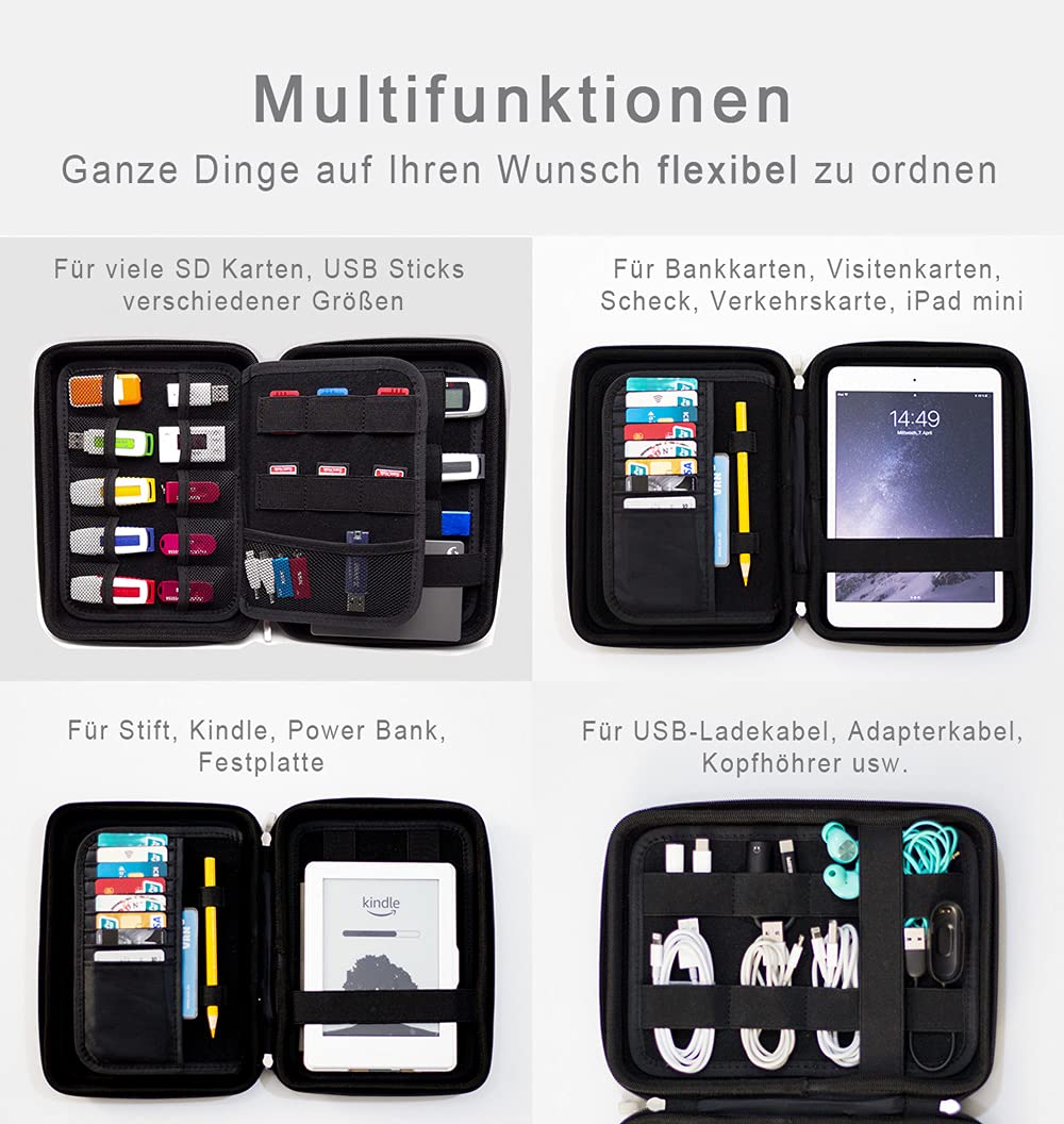 Custodia per chiavetta USB, per chiavette USB, scheda di memoria SD, accessori