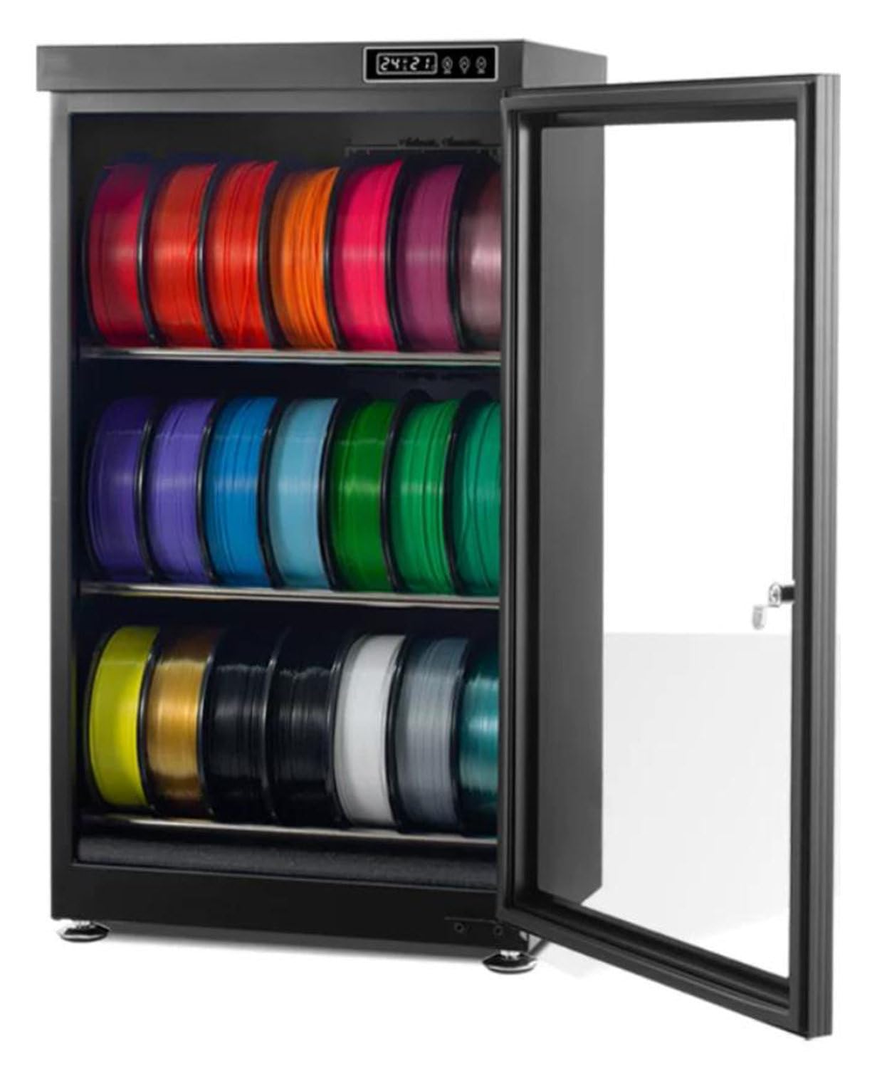 GTANND Filament Dehumidification Storage Cabinet,3D Printer Filament Storage Box,3D Printer Filament Moisture-Proof Dehumidification Cabinet,for various consumables such as PLA,Nylon and PC SD115