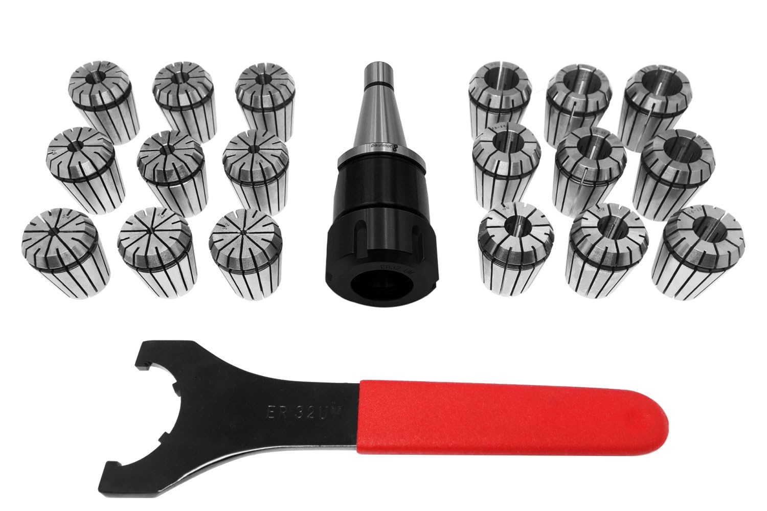 PAULIMOT ER32-Spannzangen-Set 2-20 mm SK30 (DIN 2080) / M12 im Alu-Koffer
